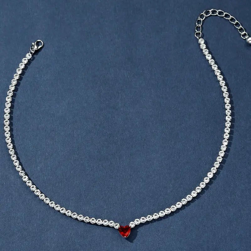 RED HEART PENDANT NECKLACE