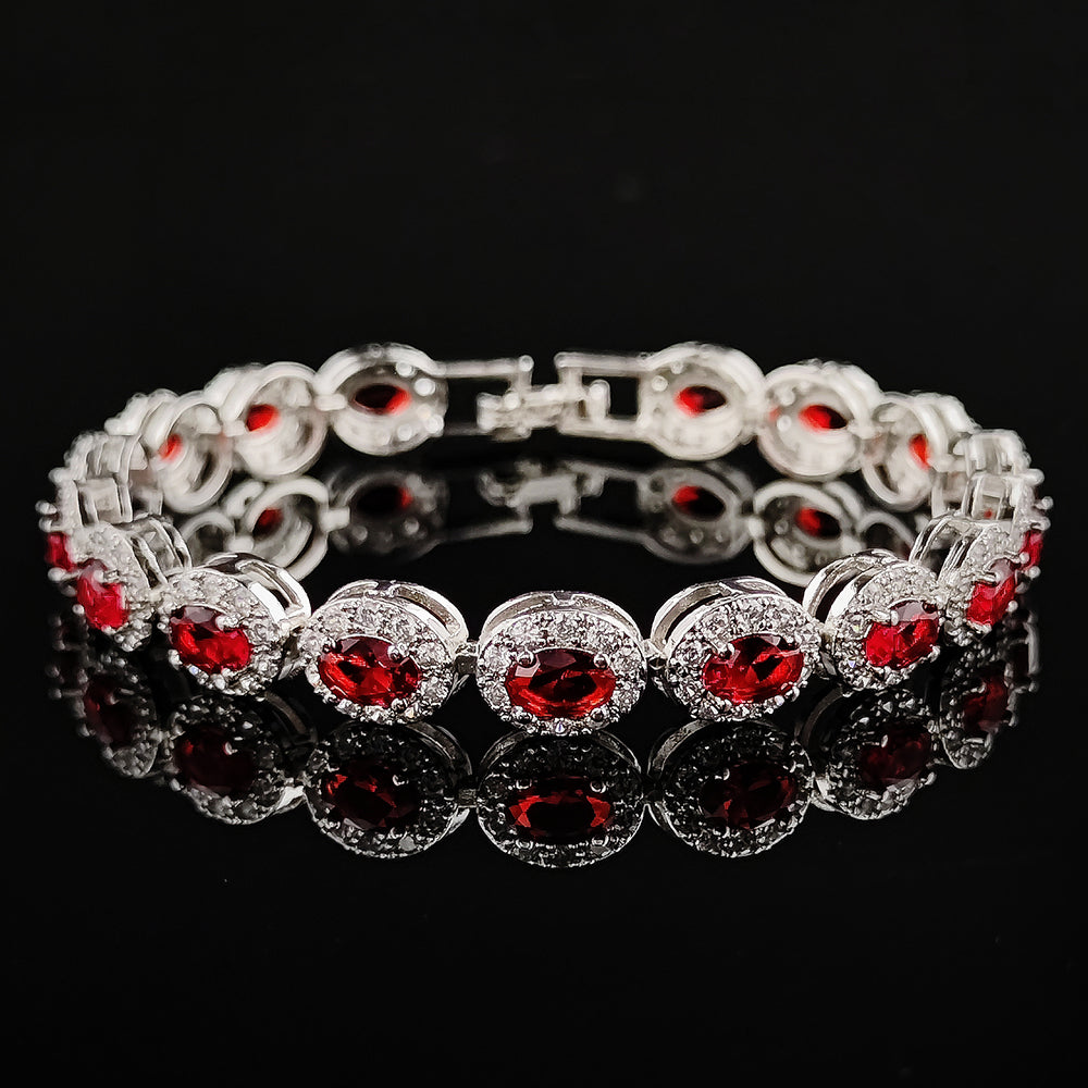 WONDROUS RED OVAL BRACELET