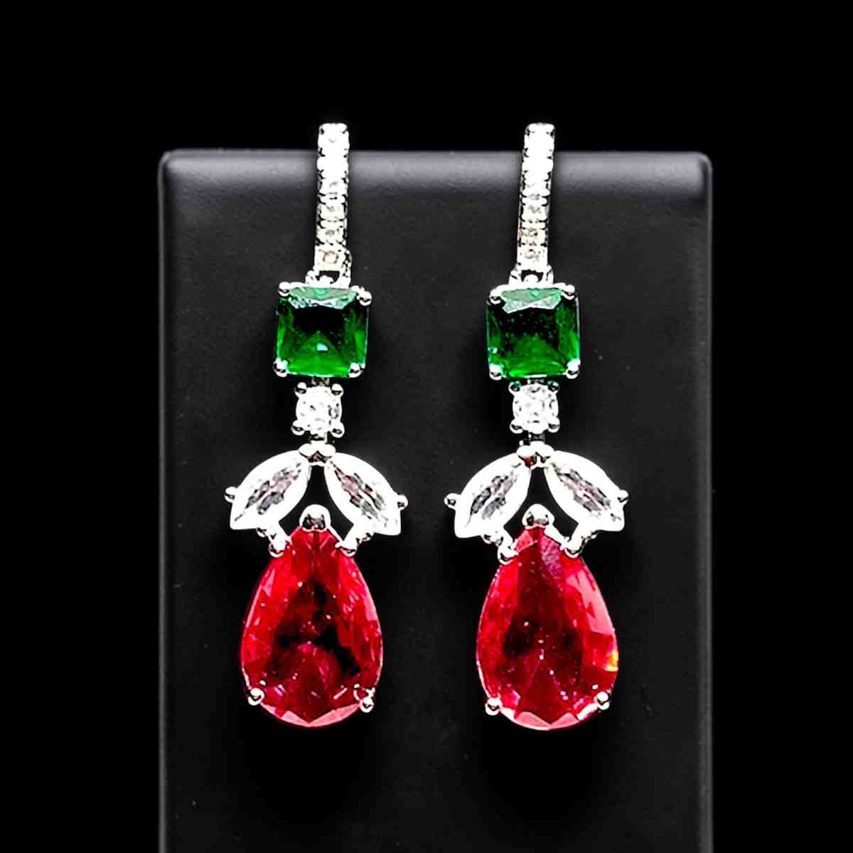 DROP LUX RED EARRINGS