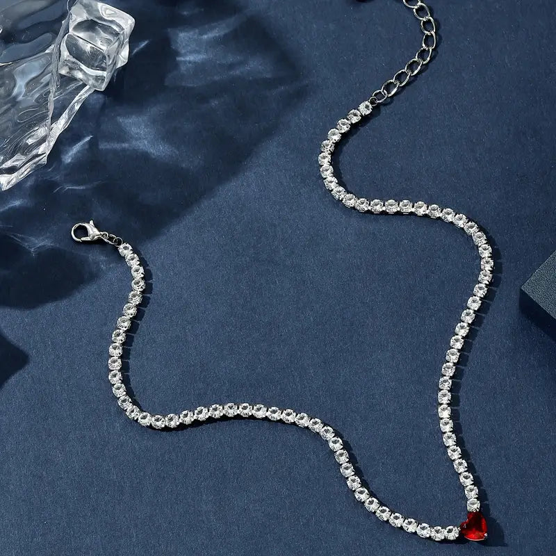 RED HEART PENDANT NECKLACE
