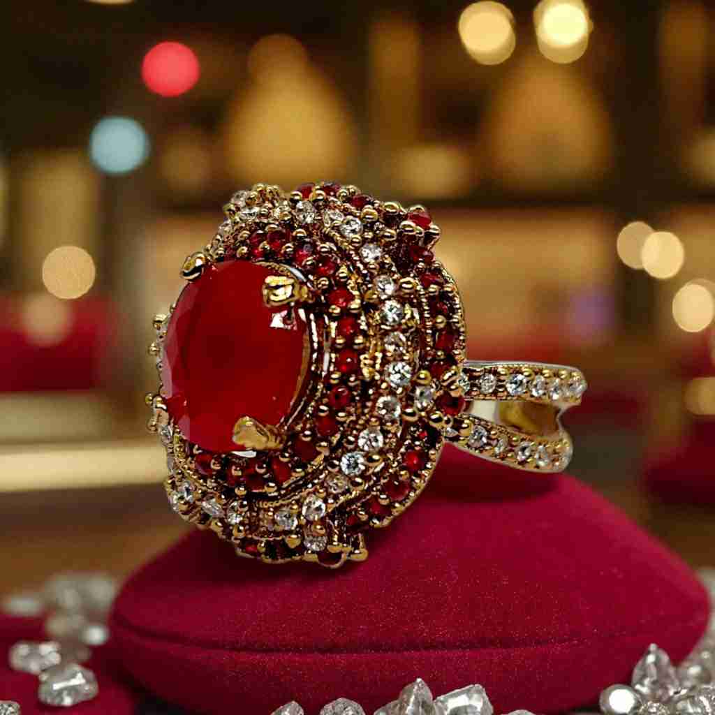 TURKISH LUXURY RED RING