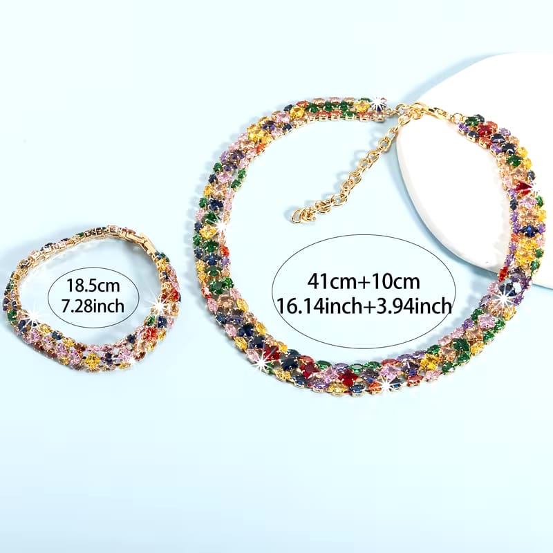 MULTICOLOR NECKLACE & BRACELET