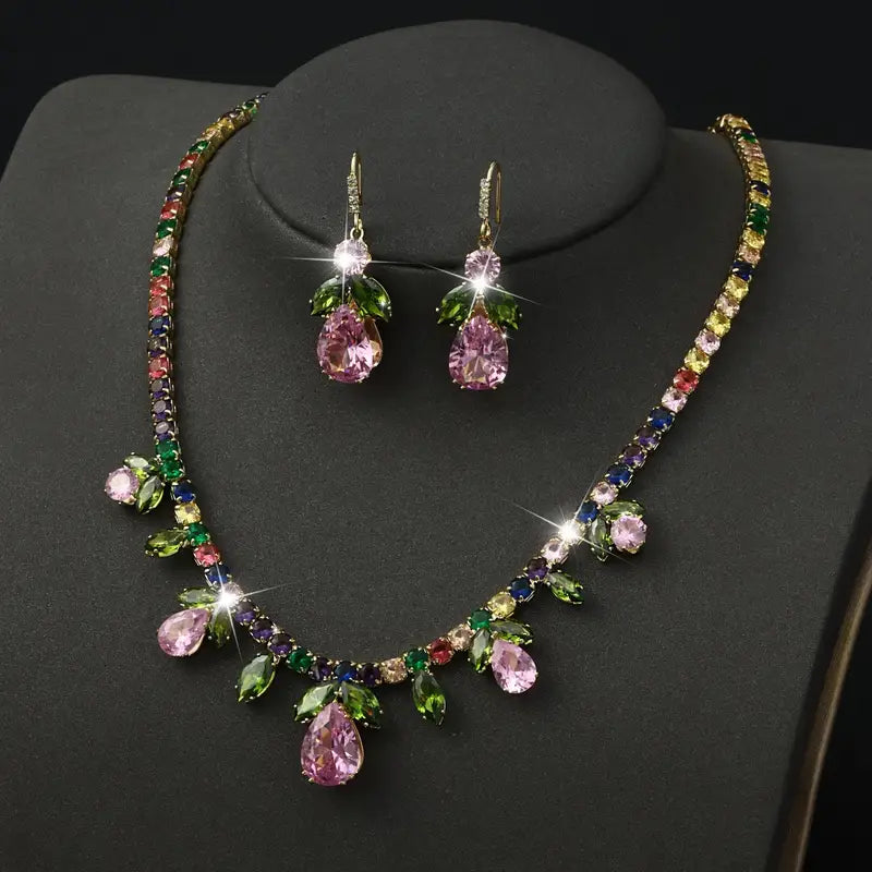 DROP MULTICOLOR NECKLACE SET