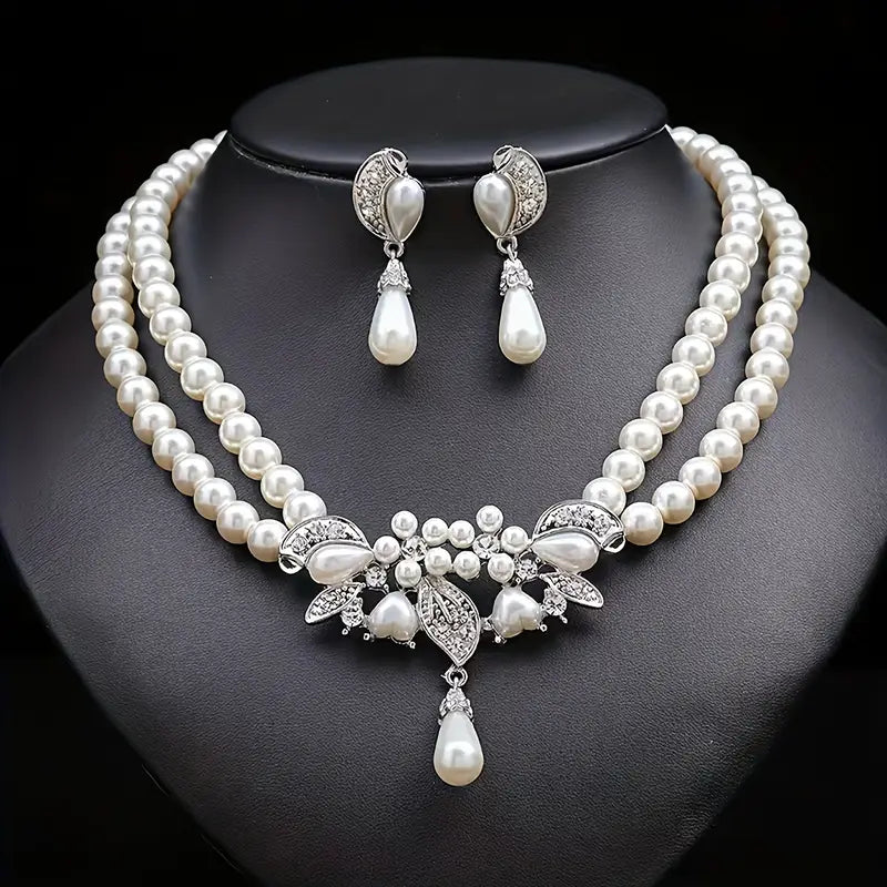 PEARL DROP NECKLACE SET