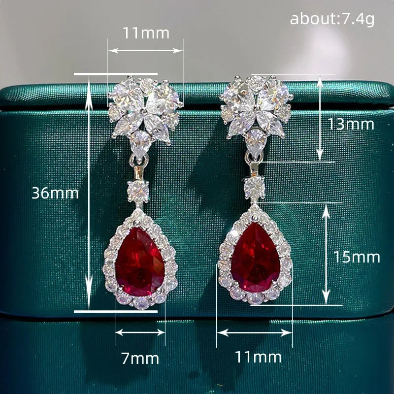 RED DROP EARRINGS