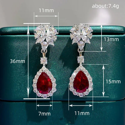 RED DROP EARRINGS