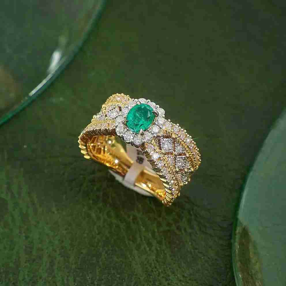 GOLD TURQUOISE RING