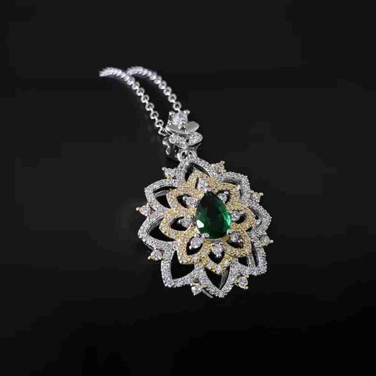 LUMINOUS GREEN ZIRCON PENDANT (Chain included)
