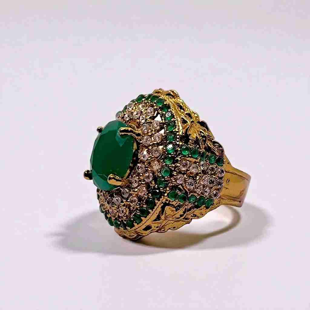 TURKISH OVAL GREEN RING