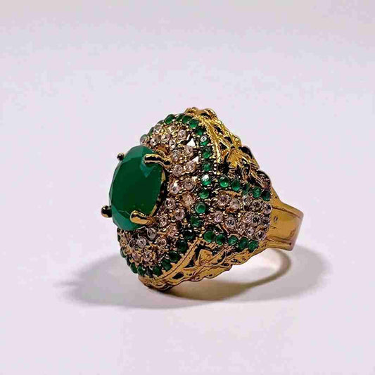 TURKISH OVAL GREEN RING