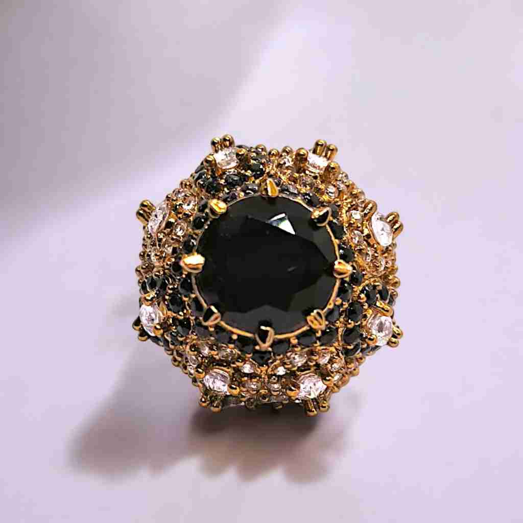 TURKISH ROUND BLACK RING
