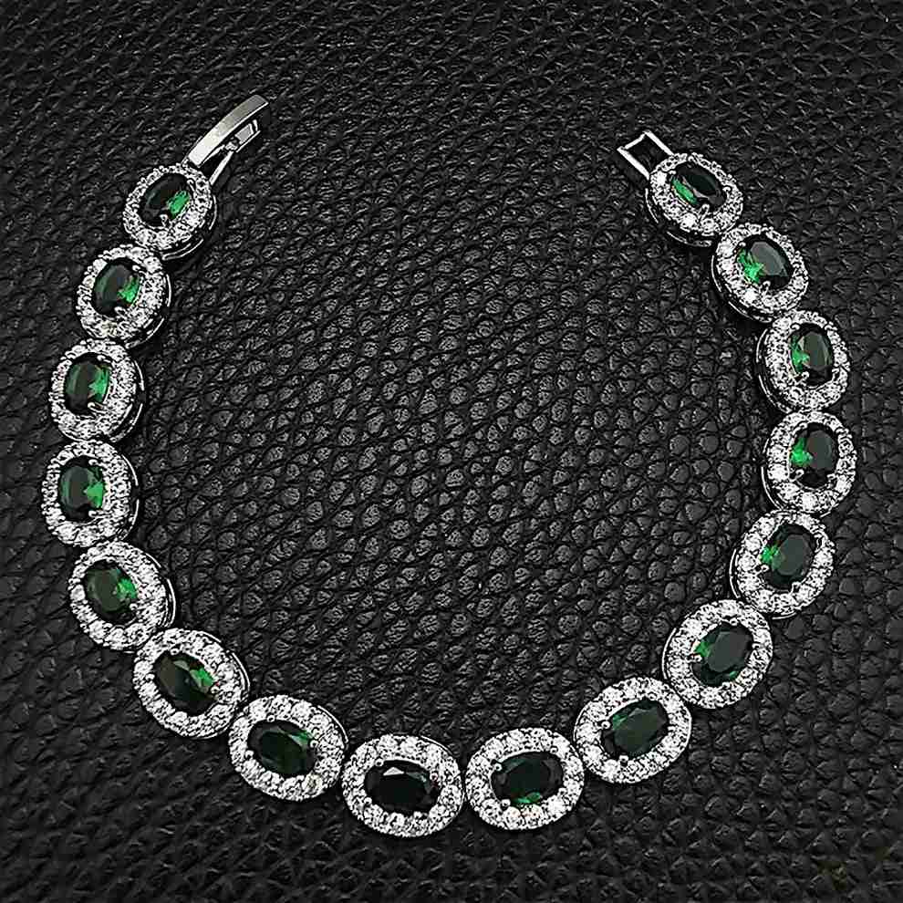 WONDROUS GREEN OVAL BRACELET