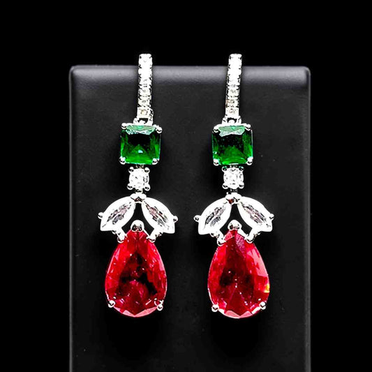 DROP LUX RED EARRINGS