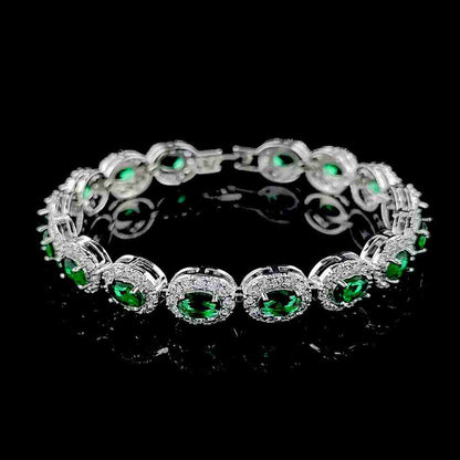 WONDROUS GREEN OVAL BRACELET