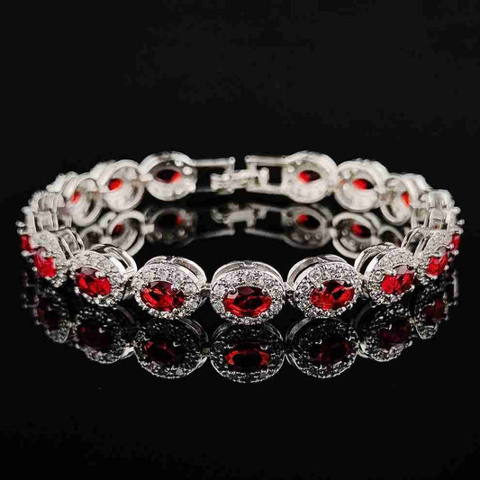 WONDROUS RED OVAL BRACELET