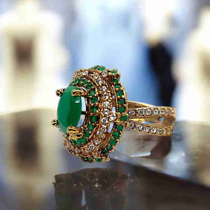 TURKISH LUXURY GREEN RING