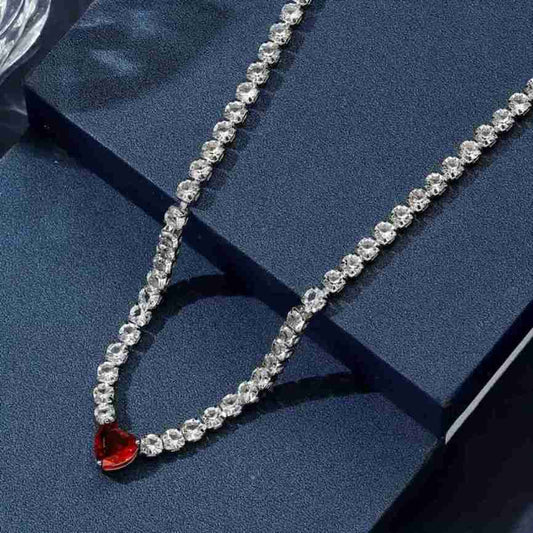 RED HEART PENDANT NECKLACE