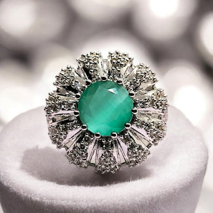 FLOWER TURQUOISE RING