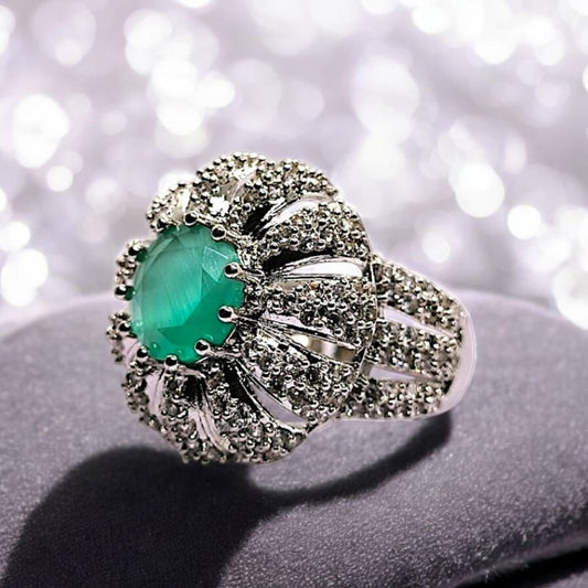 FLOWER TURQUOISE RING
