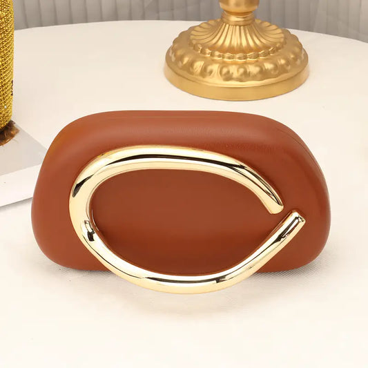 MAGNETIC CLOSURE BROWN BAG