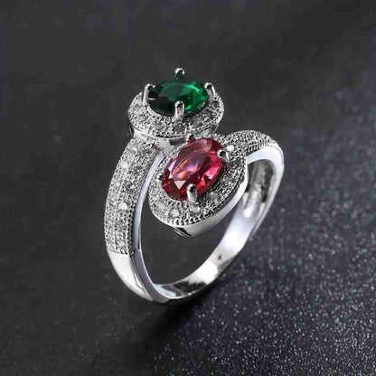 BOHO RED & GREEN RING