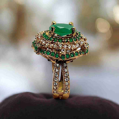 TURKISH LUXURY GREEN RING