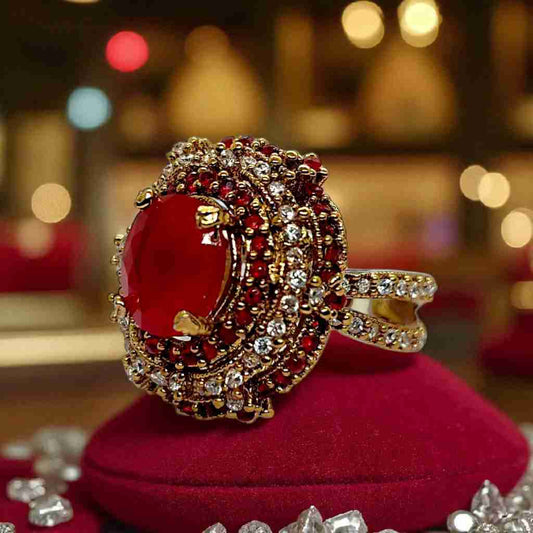 TURKISH LUXURY RED RING