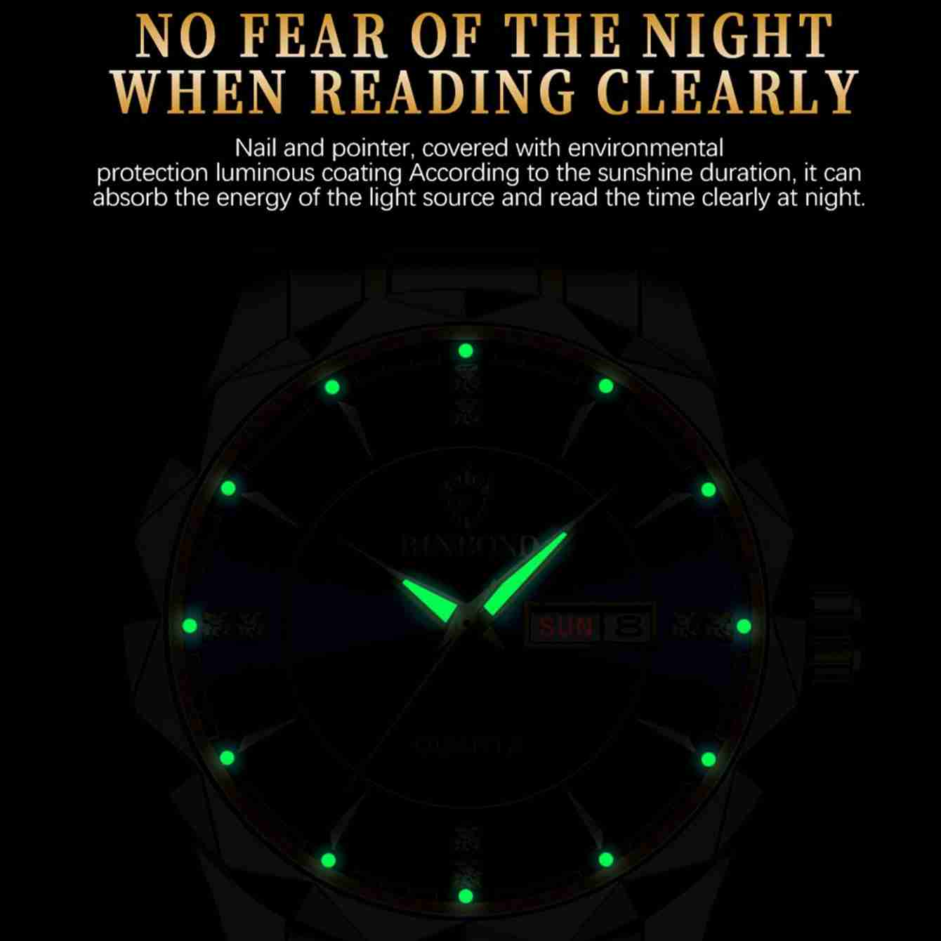 ELEGANT GOLD BLACK WOMEN WATCH