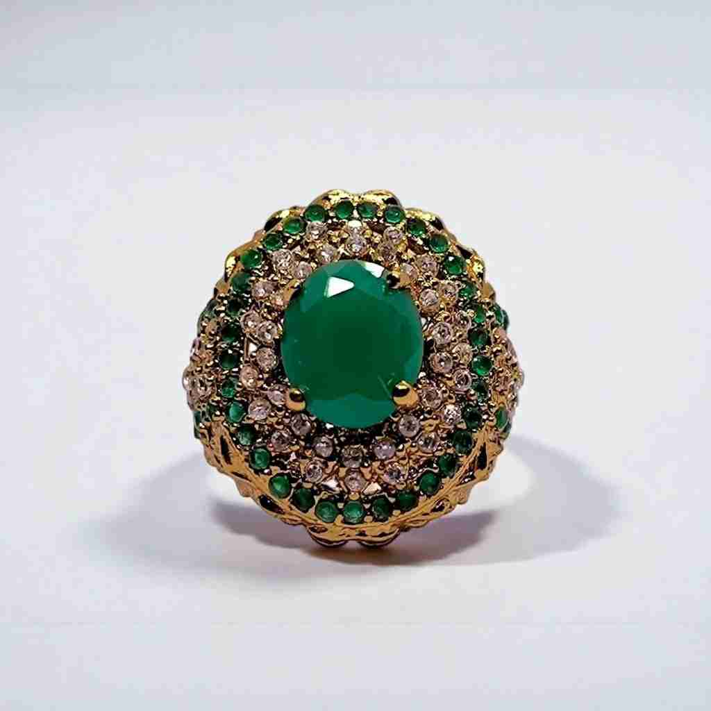 TURKISH OVAL GREEN RING