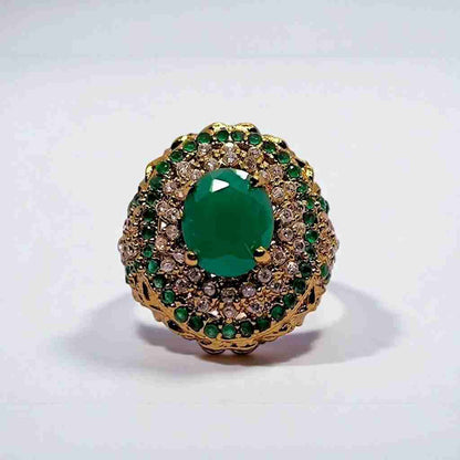 TURKISH OVAL GREEN RING
