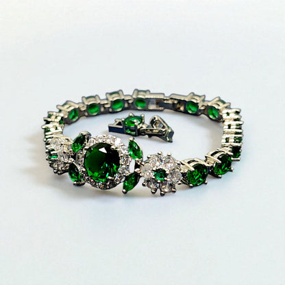 BLOOMING FLOWER GREEN BRACELET