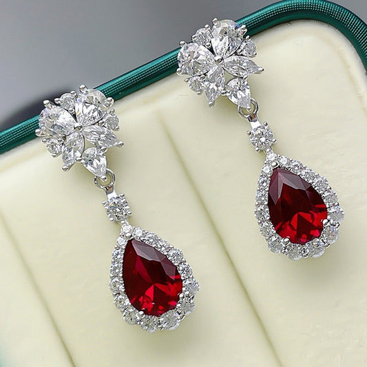 RED DROP EARRINGS