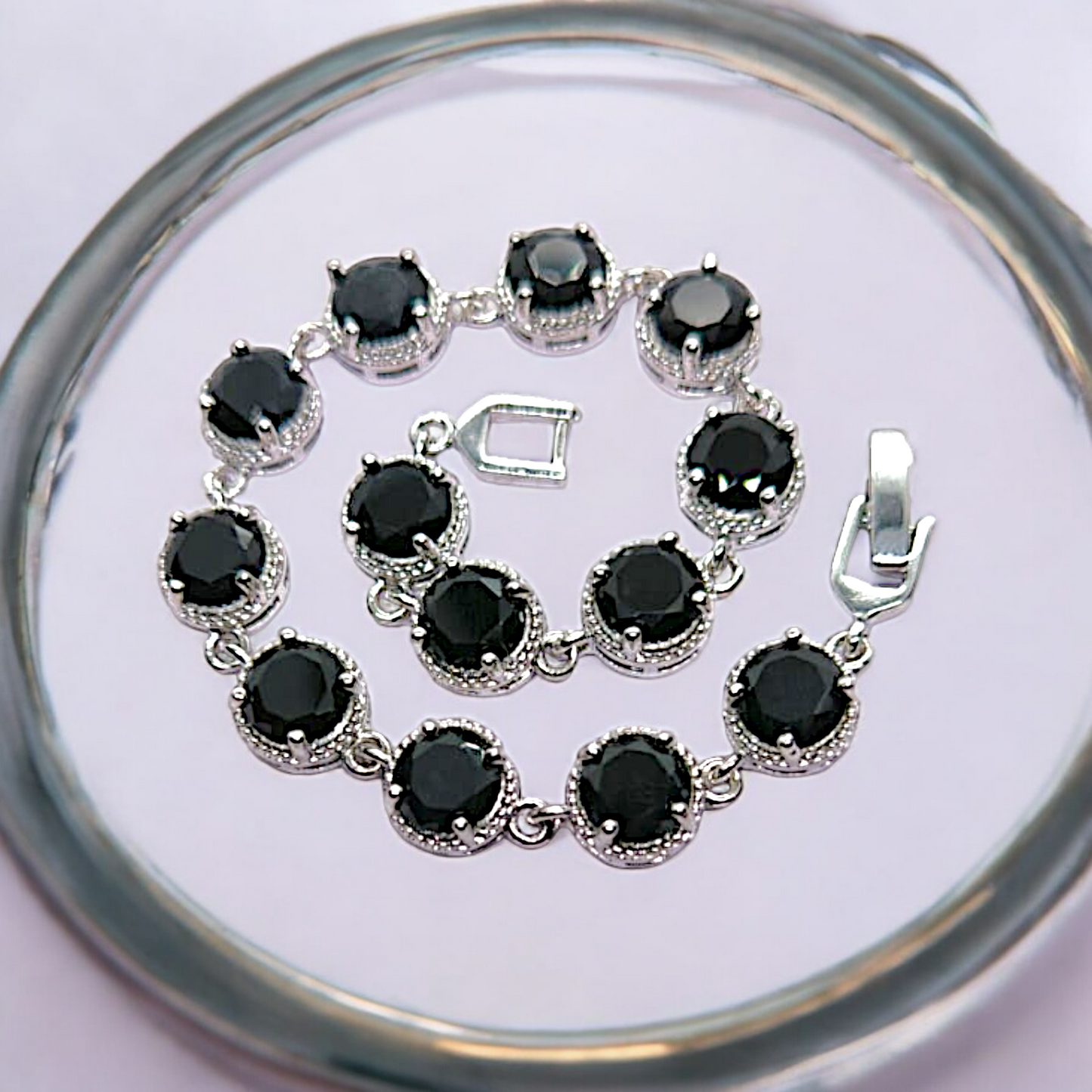 ROUND BLACK ZIRCON BRACELET