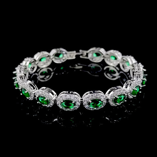 WONDROUS GREEN OVAL BRACELET