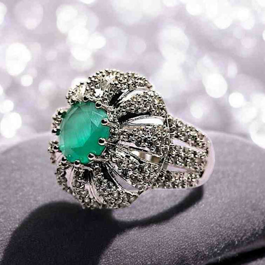 FLOWER TURQUOISE RING
