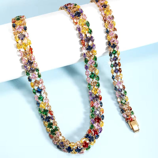 MULTICOLOR NECKLACE & BRACELET