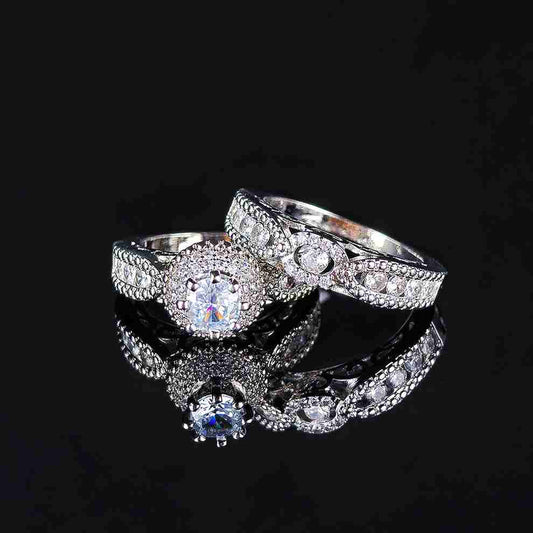 TENNIS SILVER TWIN RING