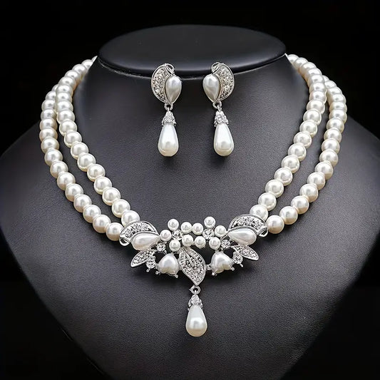 PEARL DROP NECKLACE SET